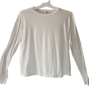 Sundry White Long Sleeve T Shirt Size 0 USA Cotton Modal Basic Casual Womens
